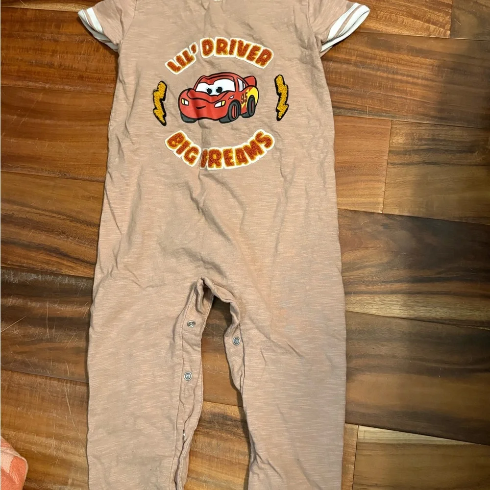Disney Pixar Cars‎ Lightning McQueen Romper 24M Toddler Boys Short Sleeve (k1)